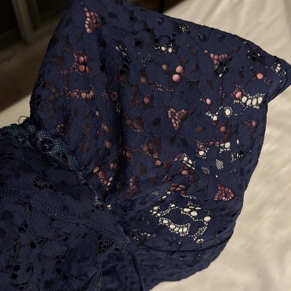 Victoria's Secret Midnight Blue Lace Romper - Picture 5 of 5